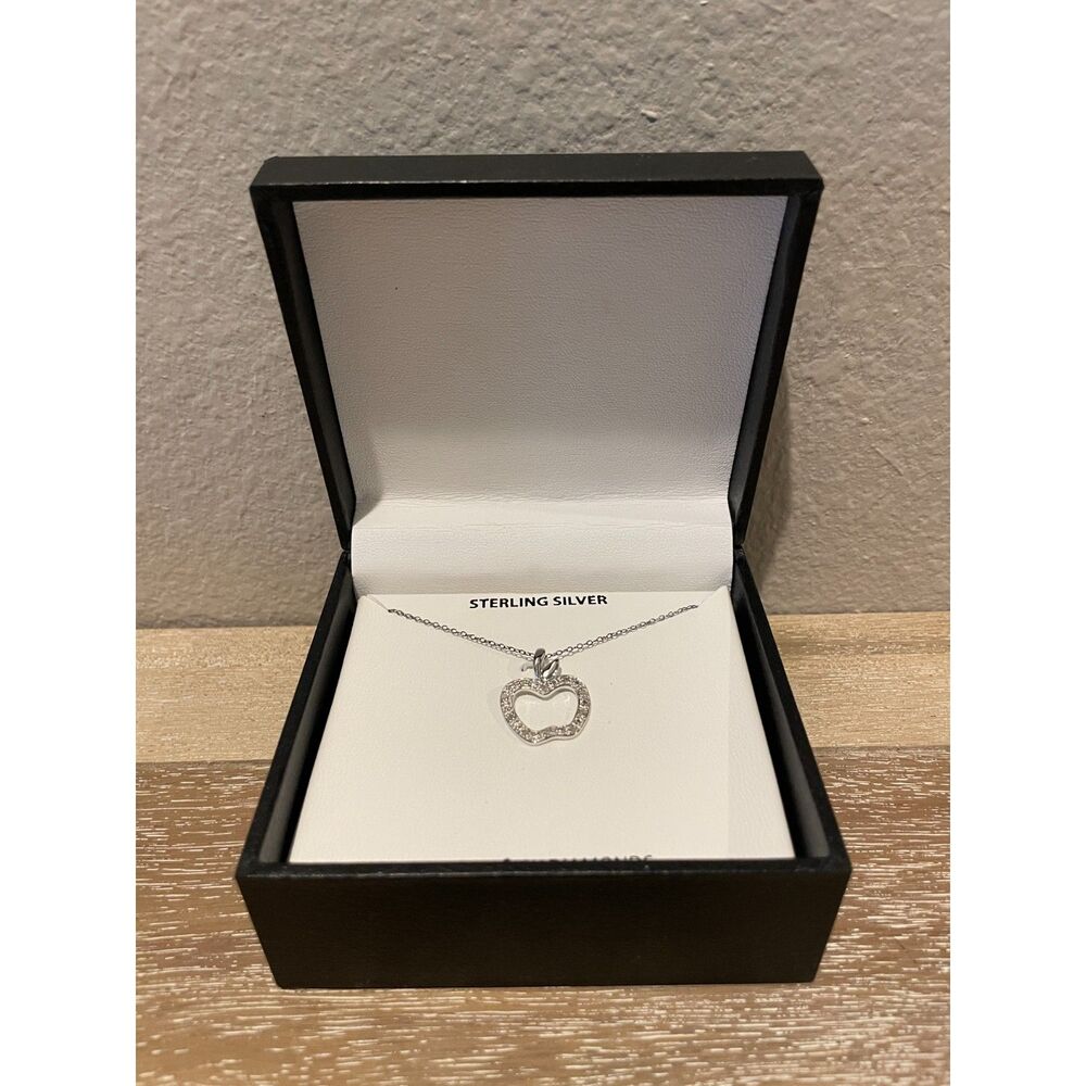Macy's Diamond Apple 18" Pendant Necklace (1/10 ct. t.w.) in Sterling Silver